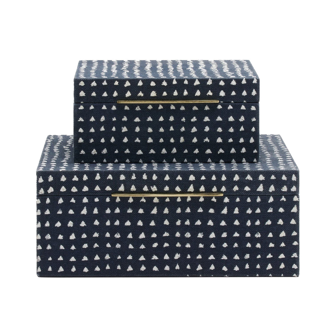 Distressed Navy and White Canvas Box Set